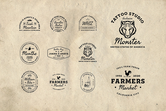 Retro Logo Badges in Logo Templates - product preview 1