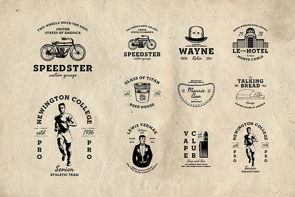 Retro Logo Badges in Logo Templates - product preview 2