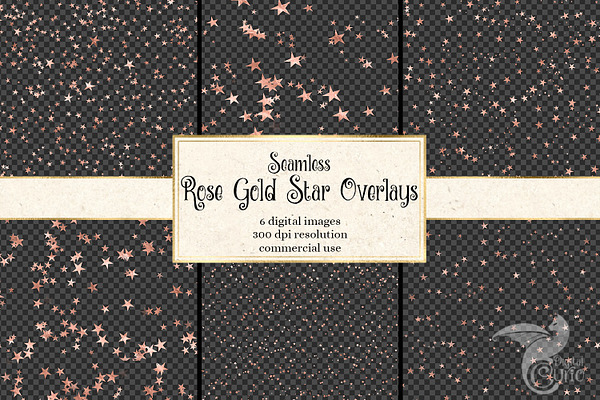 Rose Gold Star Overlays