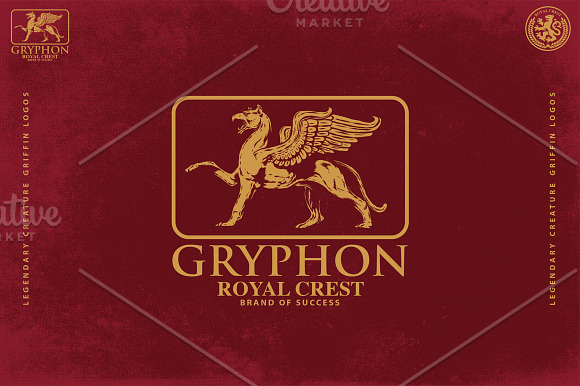 GRIFFIN - Heraldic crest logos in Illustrations - product preview 1