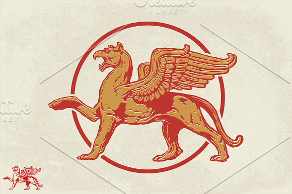 GRIFFIN - Heraldic crest logos in Illustrations - product preview 4