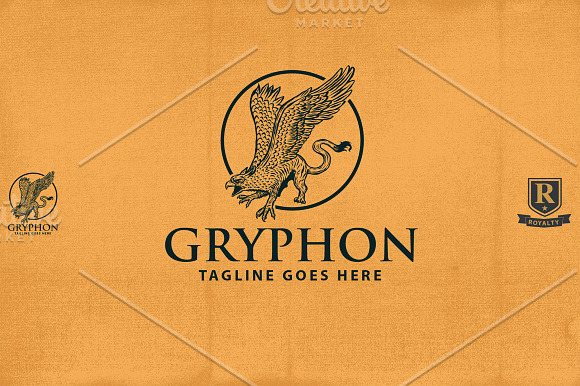 GRIFFIN - Heraldic crest logos in Illustrations - product preview 8