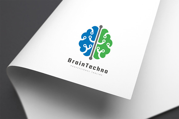 Brain Techno Logo in Logo Templates - product preview 2