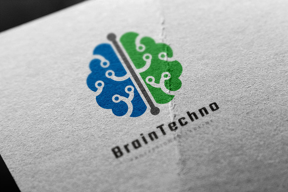 Brain Techno Logo in Logo Templates - product preview 3