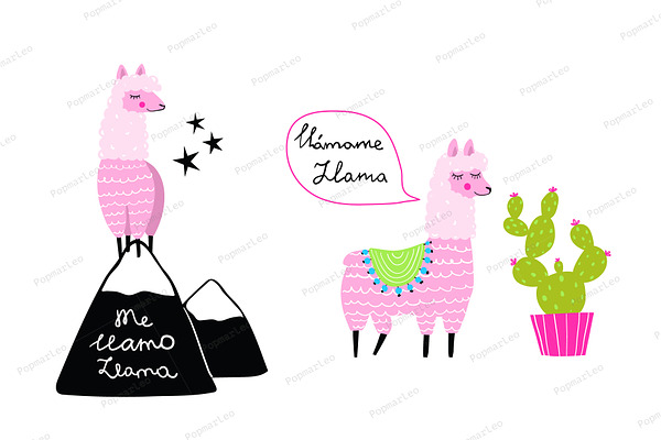 Fun Llama and Cacti Me LLamo Llama