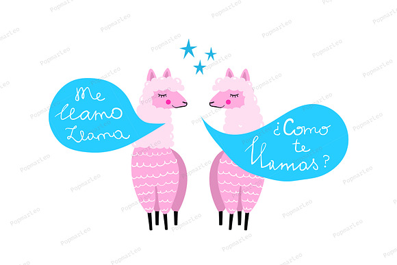 Fun Llama and Cacti Me LLamo Llama in Illustrations - product preview 1