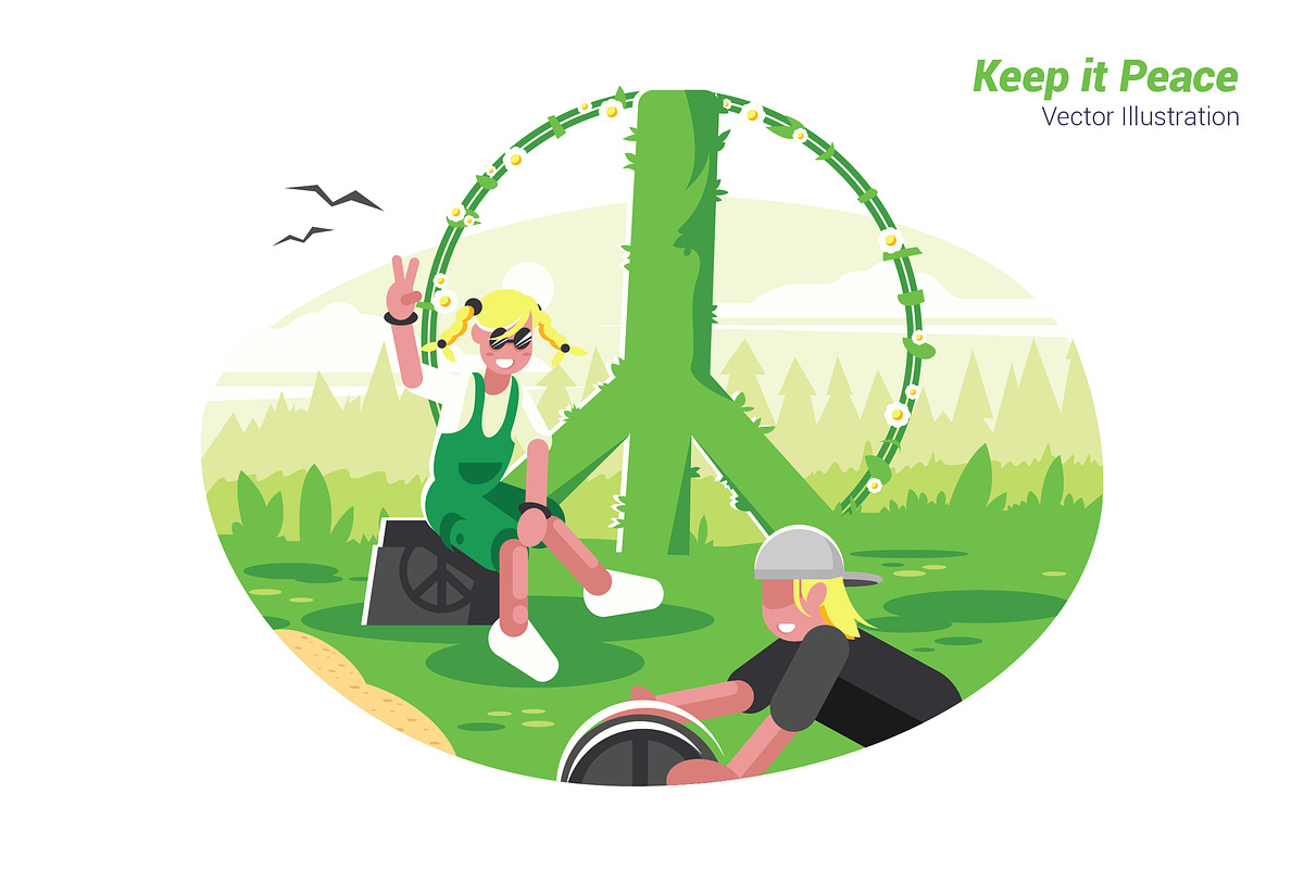 Keep it Peace - Vector Illustration in Illustrations - product preview 8