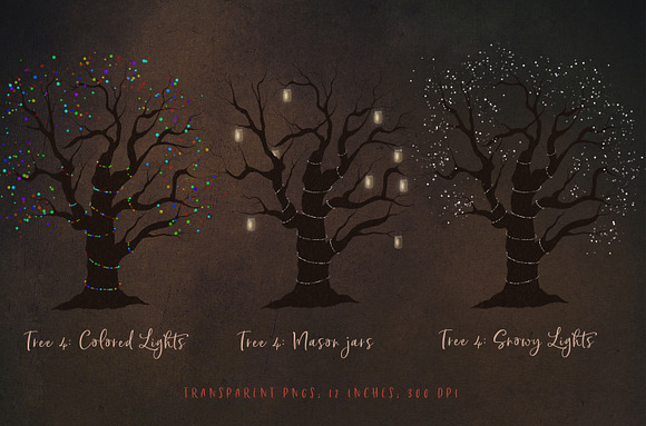Christmas tree illustrations in Illustrations - product preview 4
