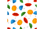 Seamless pattern with color umbrella