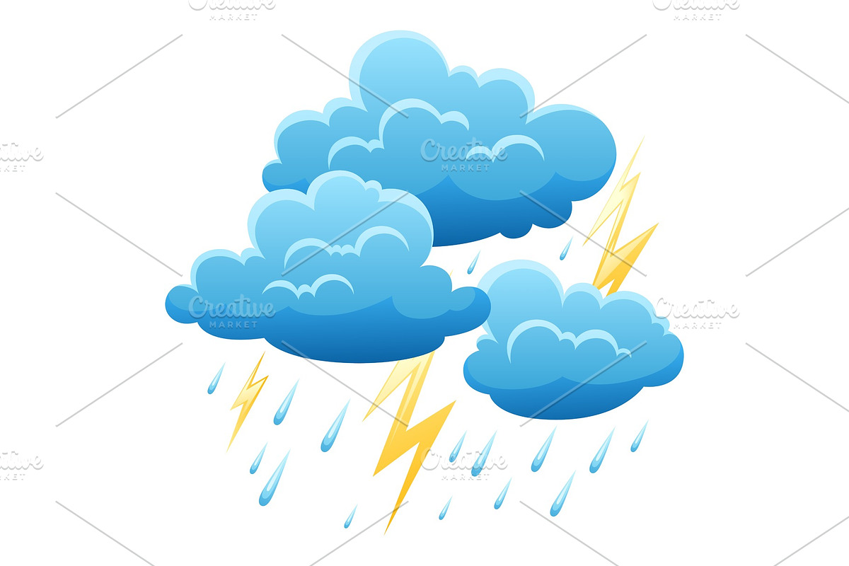 Background with thunderstorm in Illustrations - product preview 8