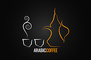 Arabic coffee vintage design.