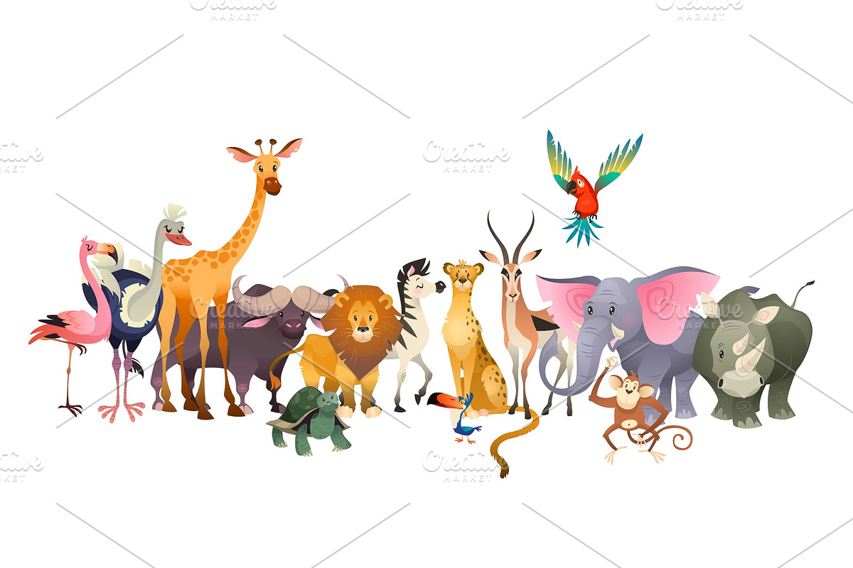Wild animals. Safari wildlife africa in Illustrations - product preview 8