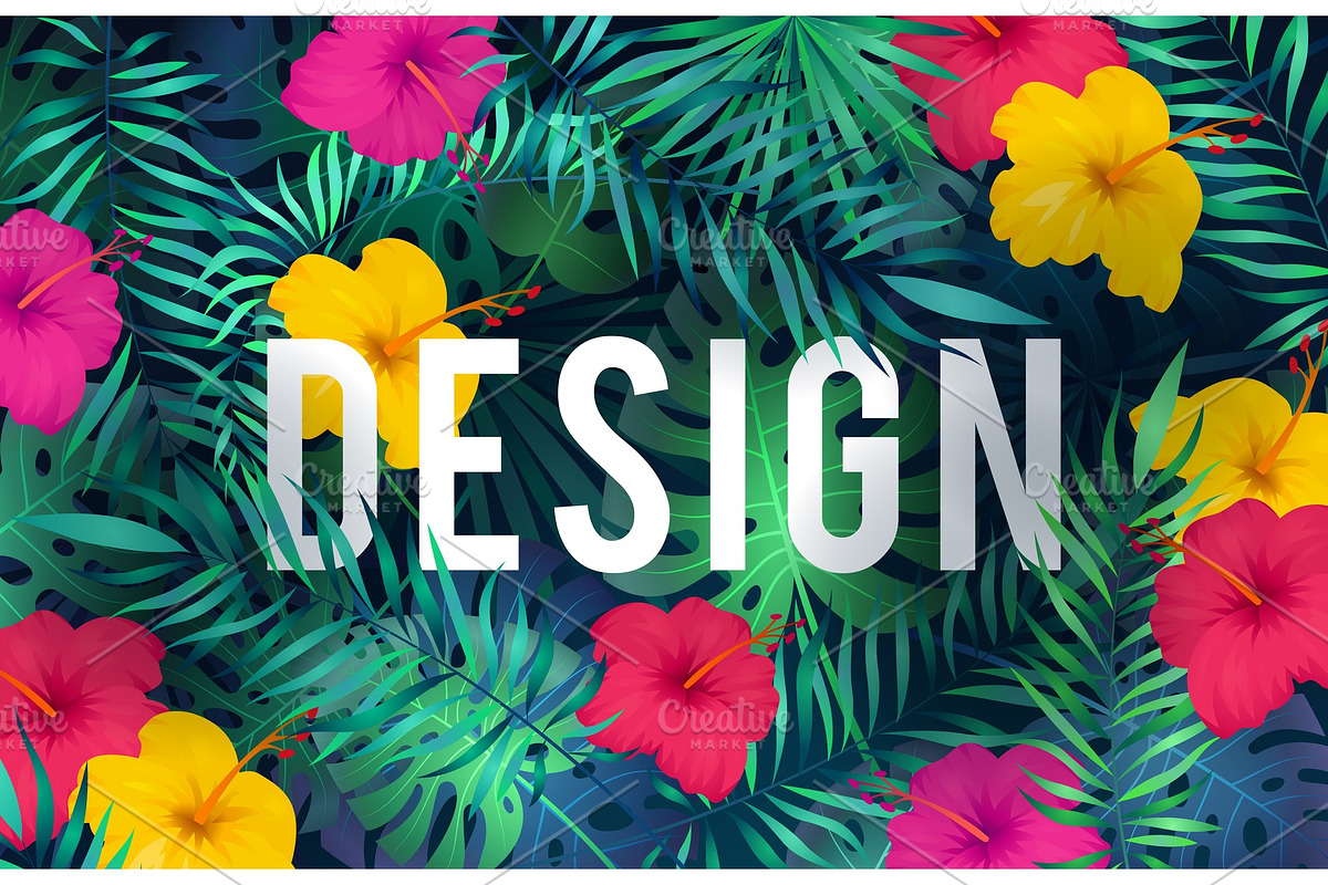 Bright tropical background. Exotic in Illustrations - product preview 8