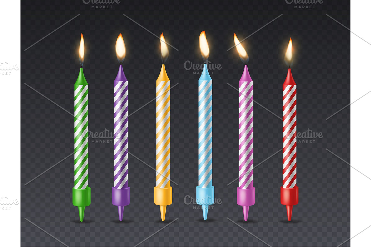 Birthday candle. Candlelight in Objects - product preview 8