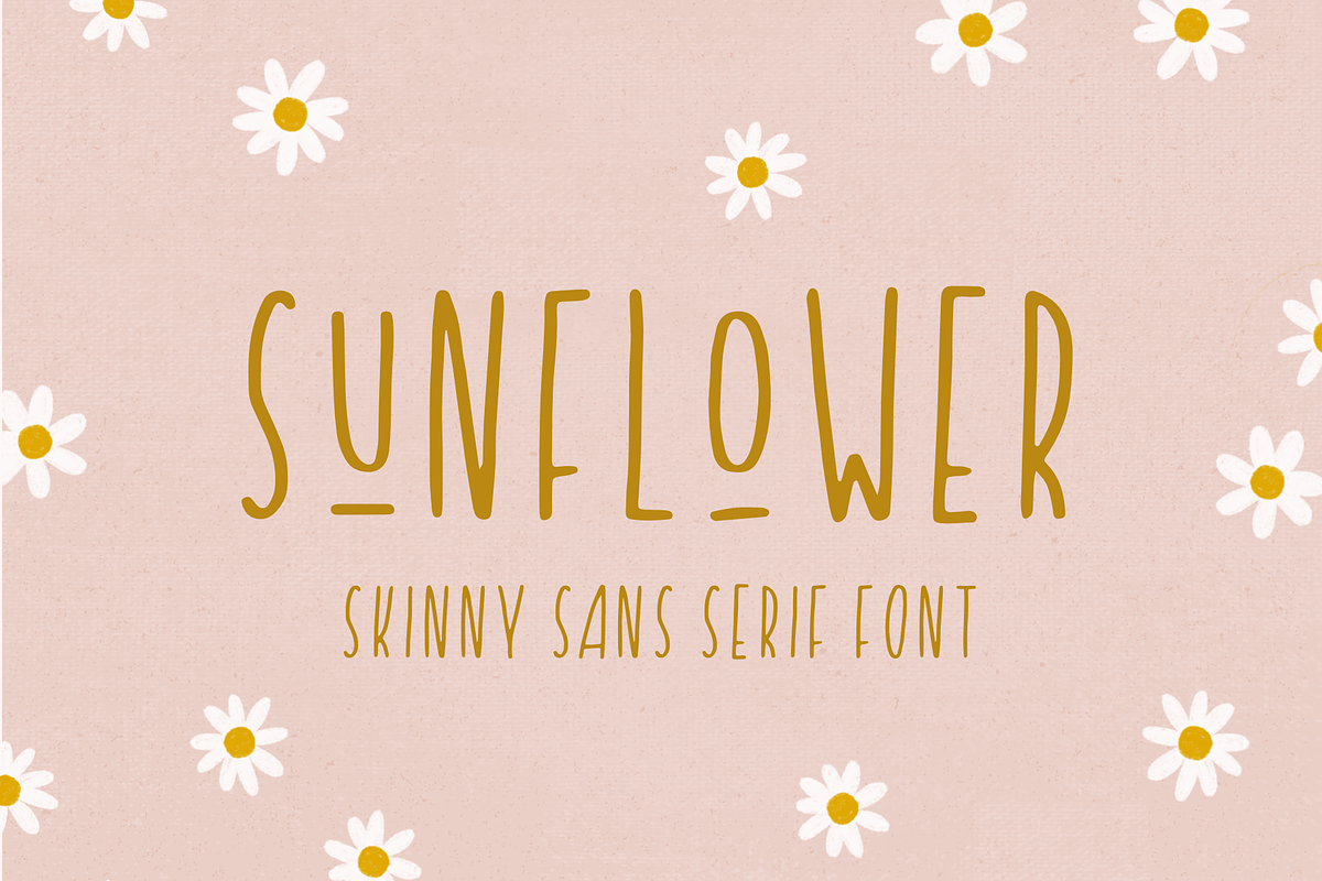 Sunflower - Skinny Sans Serif Font in Sans-Serif Fonts - product preview 8
