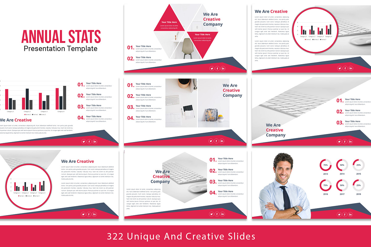 Annual Stats Powerpoint Template in PowerPoint Templates - product preview 8