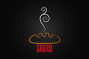 Bread ornate design background.