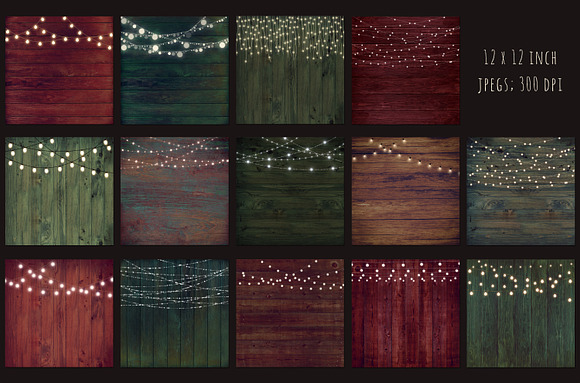 Christmas fairy light backgrounds in Patterns - product preview 1
