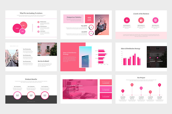 Famoa : Pink Pitch Deck Powerpoint in PowerPoint Templates - product preview 4