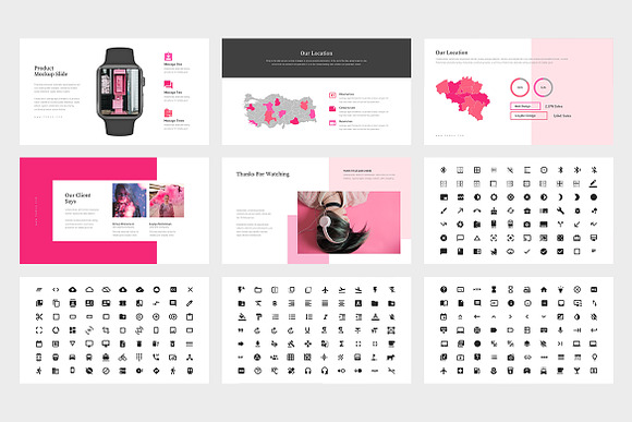 Famoa : Pink Pitch Deck Powerpoint in PowerPoint Templates - product preview 6