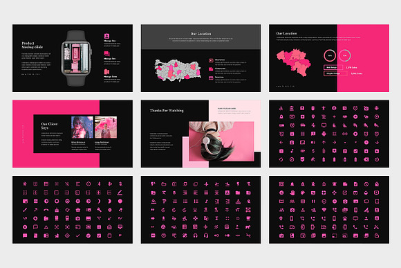 Famoa : Pink Pitch Deck Powerpoint in PowerPoint Templates - product preview 12