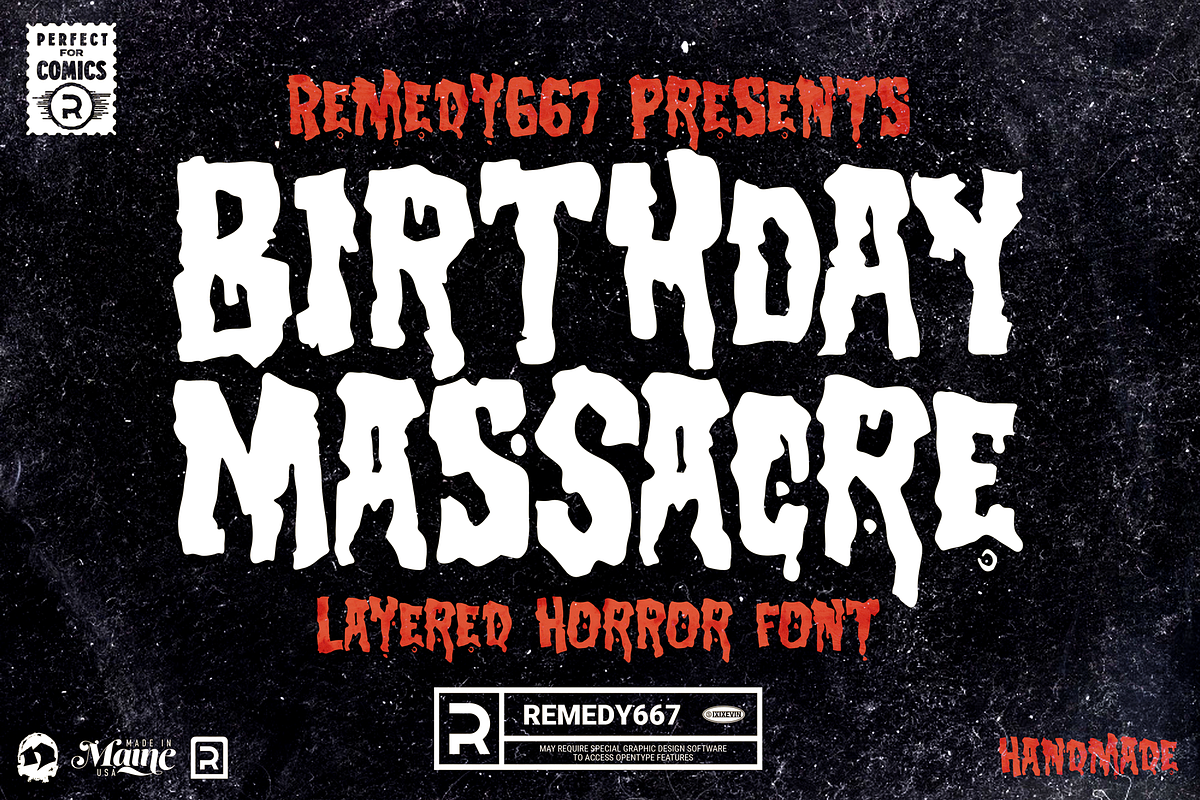 Birthday Massacre in Display Fonts - product preview 8
