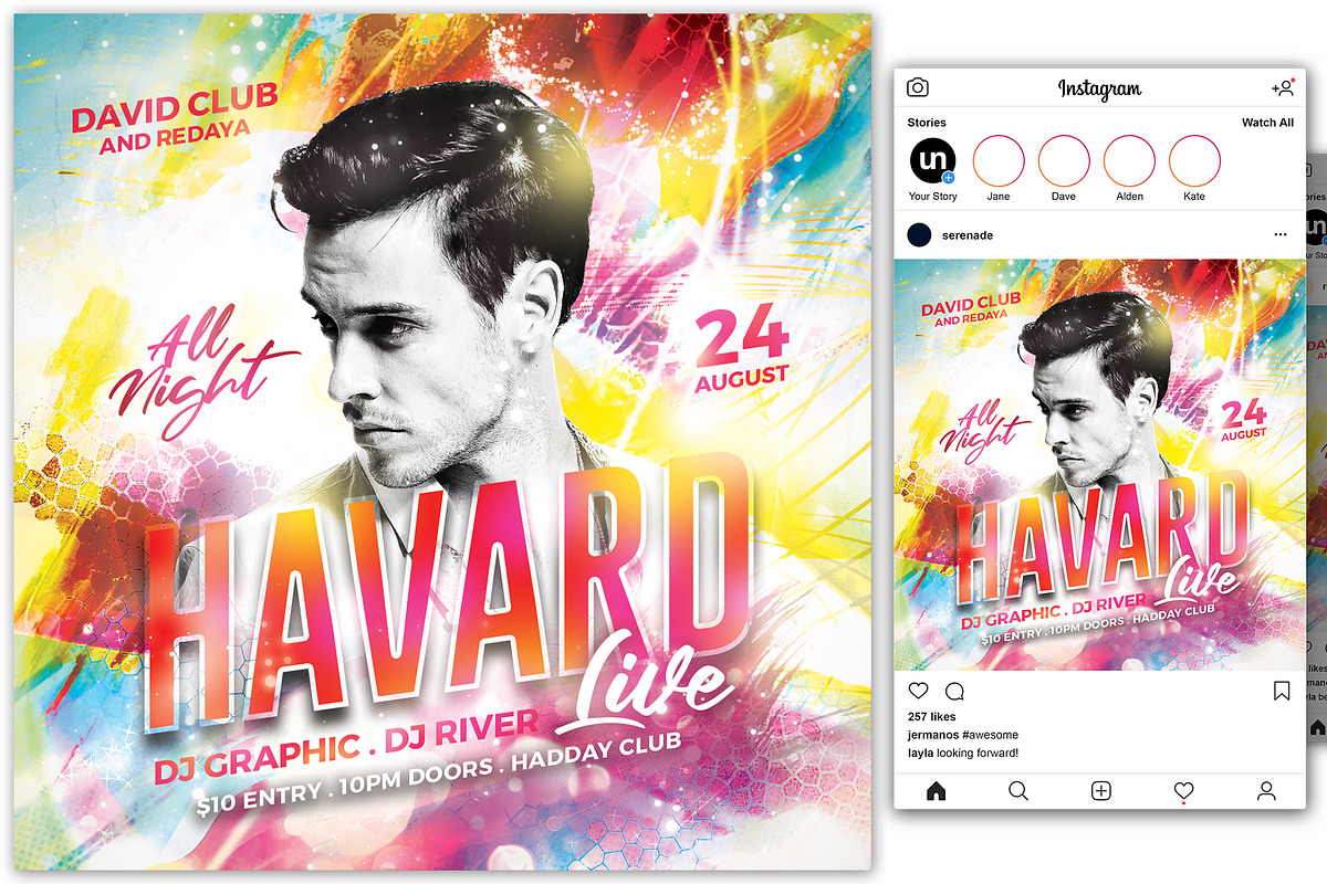 Live DJ Flyer in Flyer Templates - product preview 8