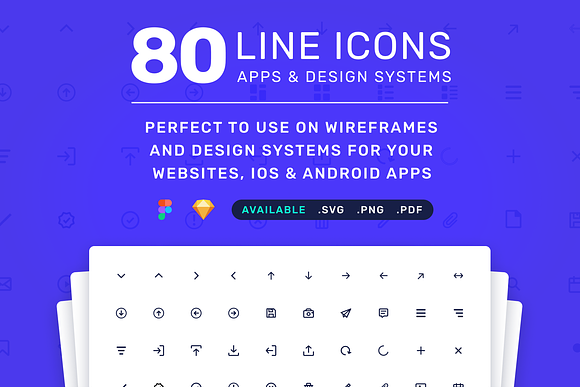 80 Dashboard UI Line Icon Set in Icons - product preview 6