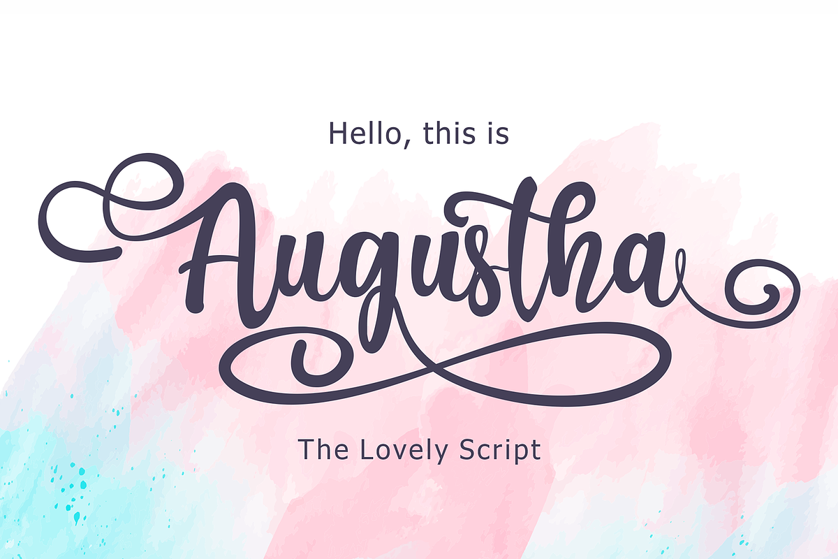 Augustha - Lovely Script in Script Fonts - product preview 8