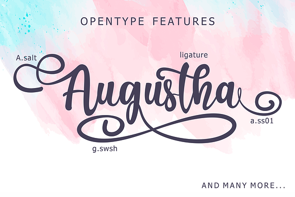 Augustha - Lovely Script in Script Fonts - product preview 2