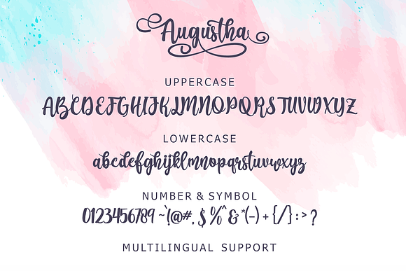 Augustha - Lovely Script in Script Fonts - product preview 4