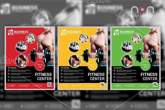 Creative Fitness Business Flyer in Flyer Templates - product preview 2