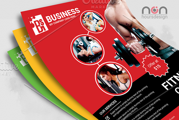 Creative Fitness Business Flyer in Flyer Templates - product preview 5