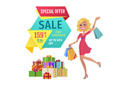 Special offer vector banner with