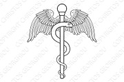 Rod of Asclepius Aesculapius Medical