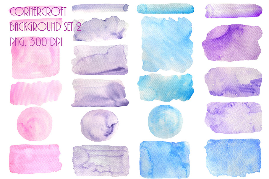 Watercolor Texture Background Blue in Objects - product preview 8
