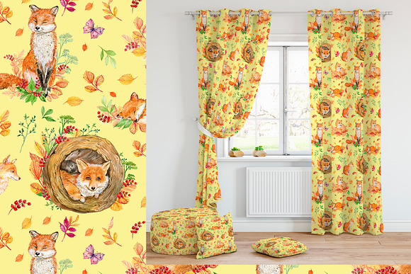 Foxes and hares.  seamless patterns in Patterns - product preview 2