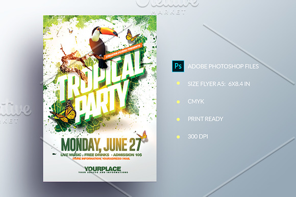 Tropical Flyer Template in Flyer Templates - product preview 1