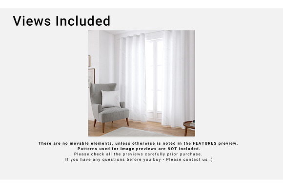 Living Room Curtains & Pillow Set in Product Mockups - product preview 1