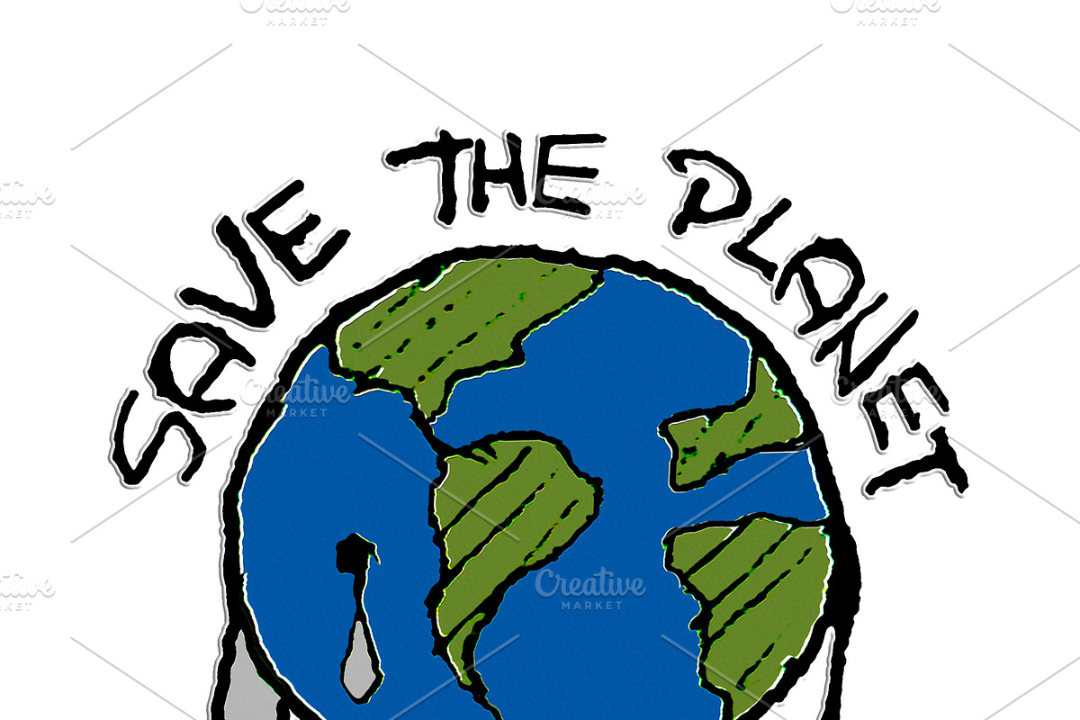 Save The Planet Concept Drawing in Illustrations - product preview 8