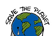 Save The Planet Concept Drawing