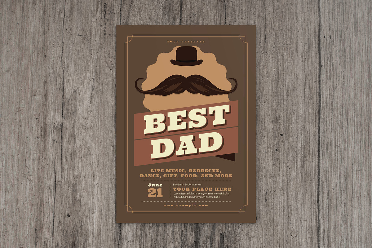 Retro Father's Day Flyer in Flyer Templates - product preview 8