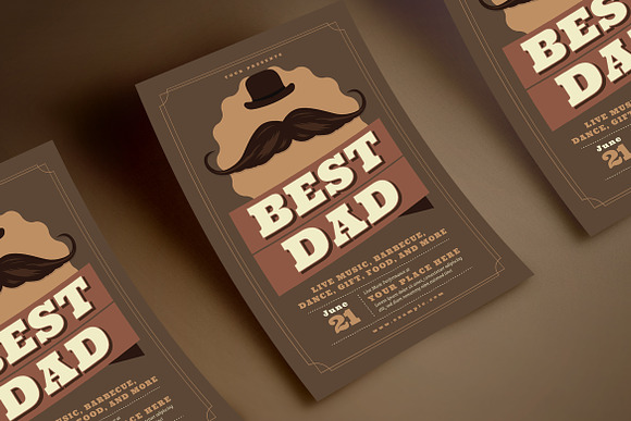 Retro Father's Day Flyer in Flyer Templates - product preview 1
