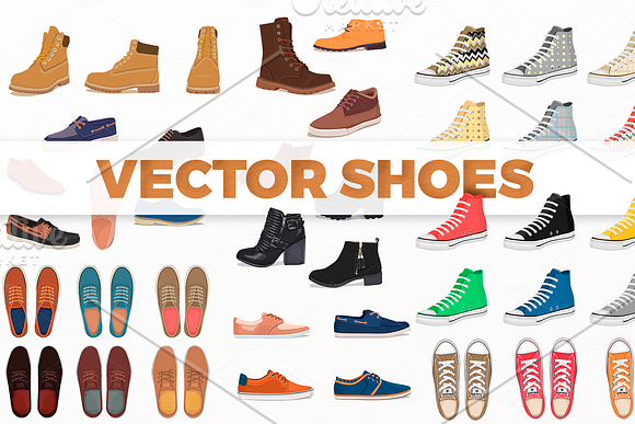 Set of shoes. Vector icons. in Objects - product preview 6