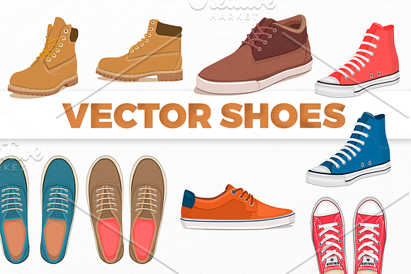 Set of shoes. Vector icons. in Objects - product preview 7