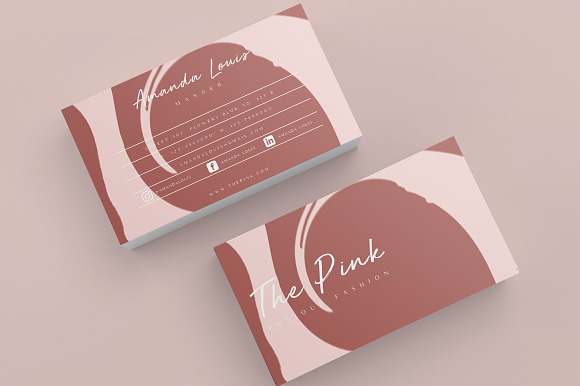 THE PINK BUSINESS CARDS in Business Card Templates - product preview 1