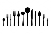Cutlery tableware icons