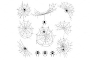 Cobwebs with spiders