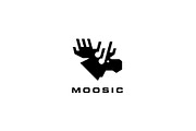 moose music logo vector icon