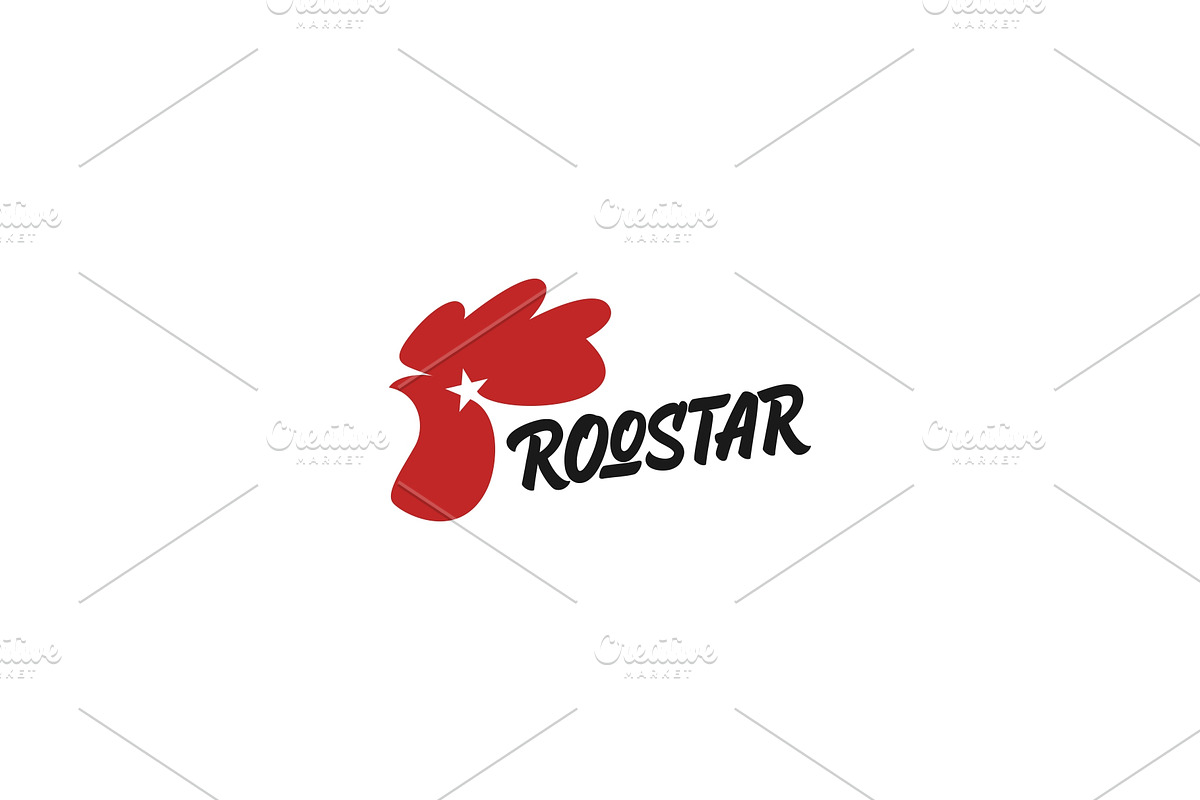 roostar rooster star head logo in Logo Templates - product preview 8
